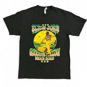 Elton John "Goodbye Yellow Brick Road" World Tour Graphic T-Shirt - Medium